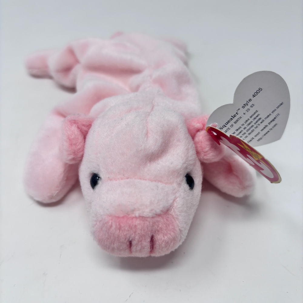Plush Pink Pig Squeaker Plushie - Soft Pink Stuffed Animal